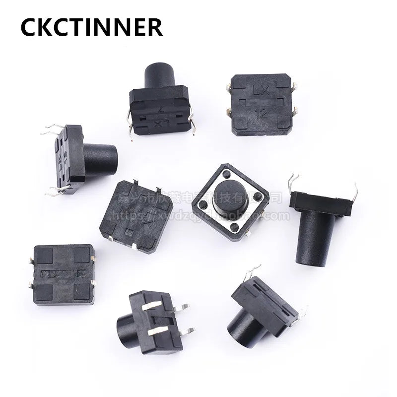20Pcs Momentary Tactile Push Button Switch 12x12mm 4-Pin DIP Tactile Push Switch Axl