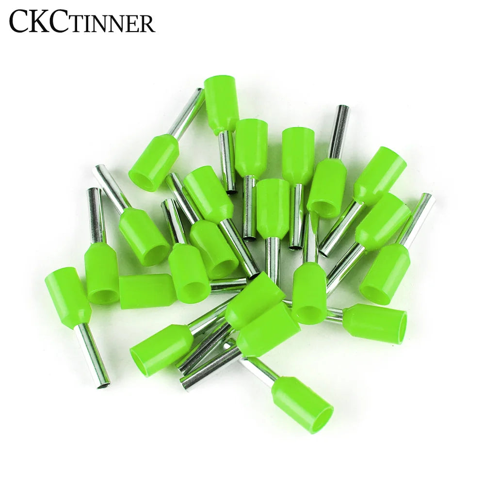 1000pcs Insulated Ferrule Cord End Wire Crimp Terminals CE Wire Ferrule Terminals Axl Green E1508