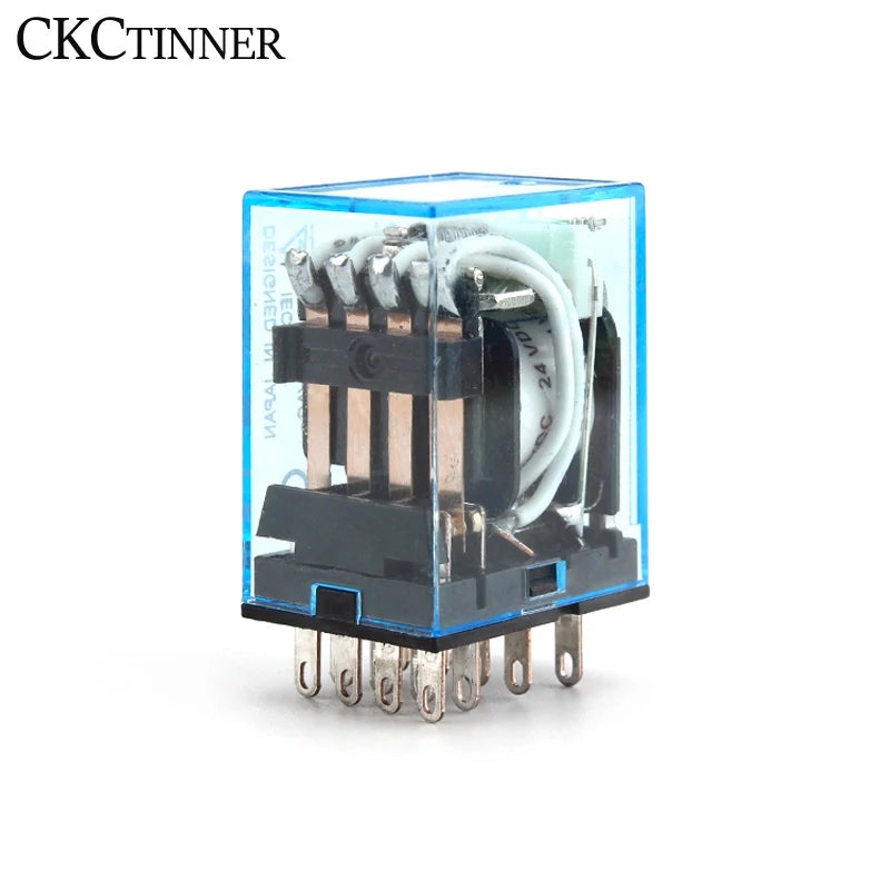 HH54P MY4NJ 14-Pin Electromagnetic Relay + PYF14A Socket Base Electromagnetic Relay Axl