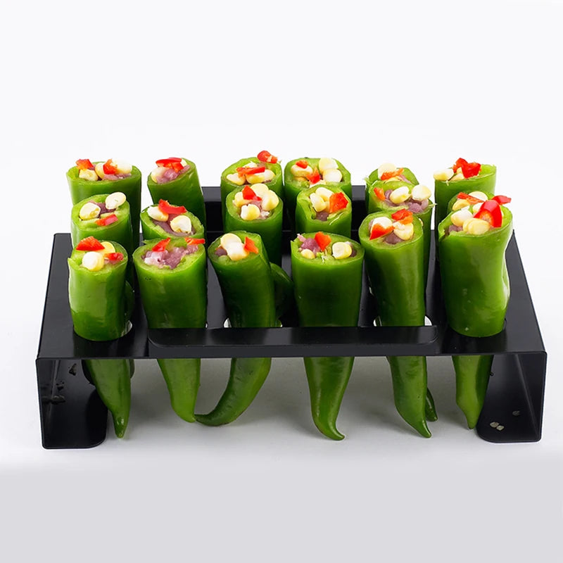 18-Hole Stainless Steel Jalapeño Pepper Grill Rack | BBQ Roaster BBQ Grill Rack Axl