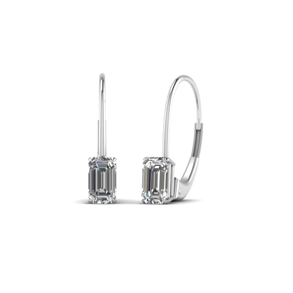 Huitan Mosaic Square CZ Drop Earrings – Silver Women's Jewelry CZ Drop Earrings Axl