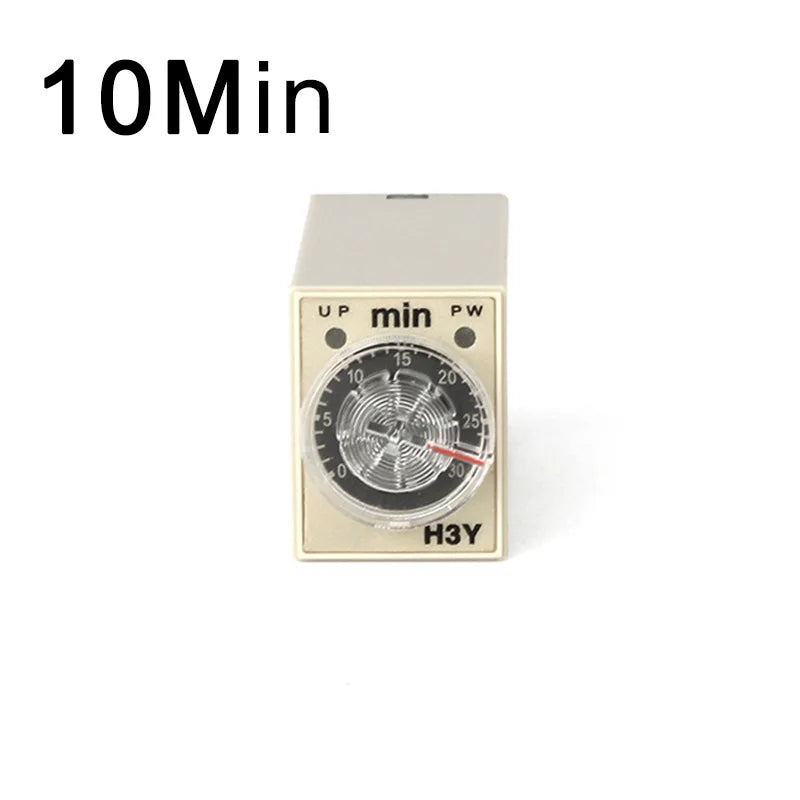 H3Y-2 AC220V Time Delay Relay Timer with 8-Pin Base Socket Time Delay Relay Axl 0-10M