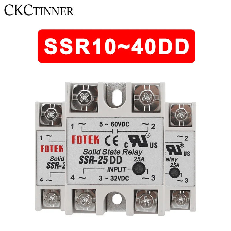 DC Solid State Relay SSR 10A 25A 40A Single Phase White Shell Solid State Relay Axl