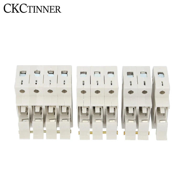 DIN Rail Fuse Holder 1P–4P RT18-32X 500V 10x38mm with Fuse DIN Rail Fuse Holder Axl