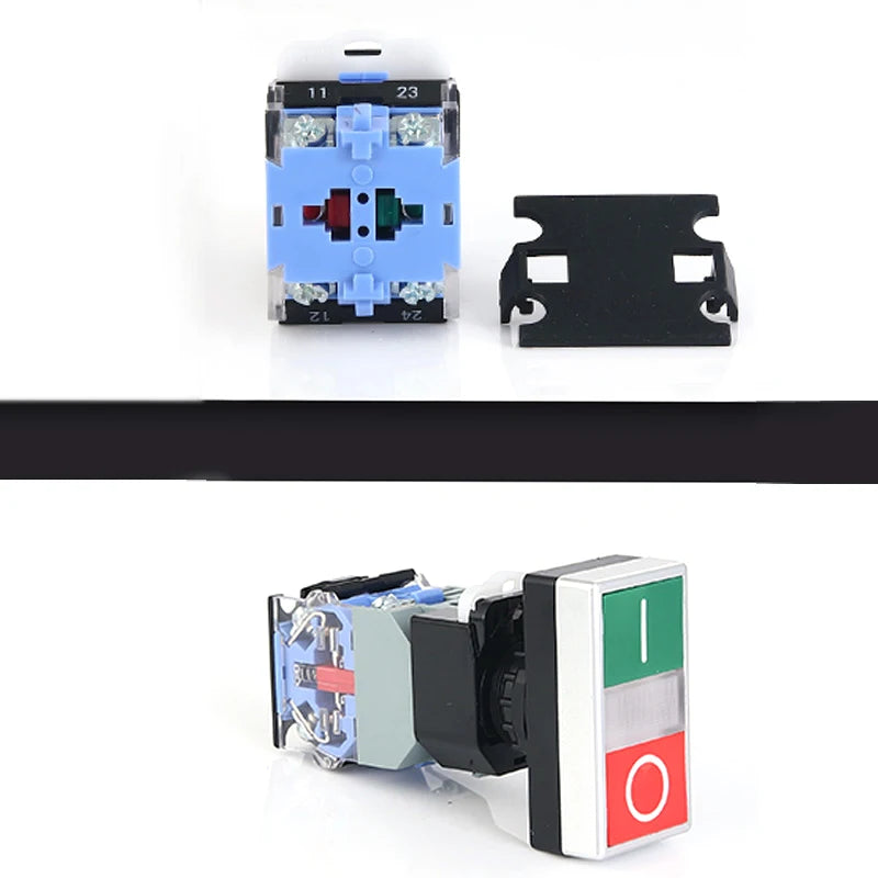 LA38-11RG 22mm Illuminated Double Push Button Switch Red Green Push Button Switch Axl