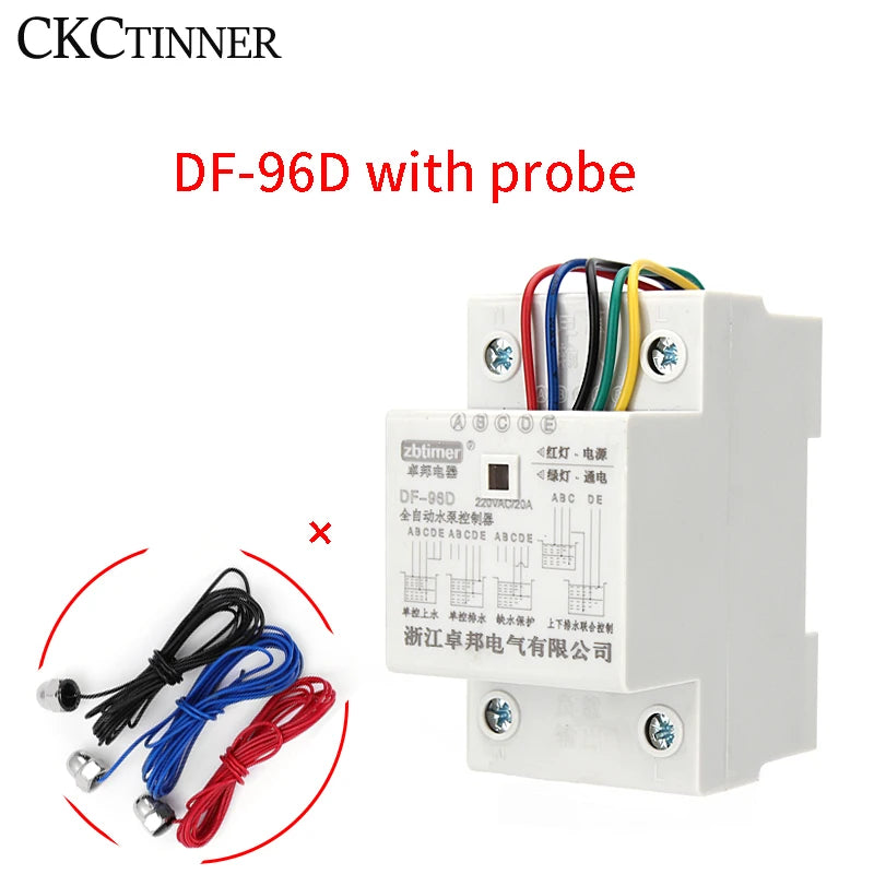 DF-96D Automatic Water Level Controller 220V Pump Switch Water Level Controller Axl DF-96D With Probe