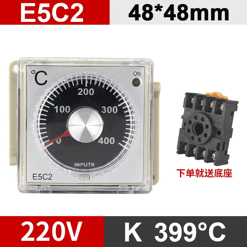 E5C4 Digital Temperature Controller 0-399°C K Type/PT100 220V Temperature Controller Axl E5C2 K 399