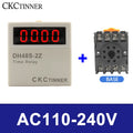 DH48S-2Z Digital Programmable Timer Relay Switch with Socket Base Timer Relay Switch Axl AC DC110-240V