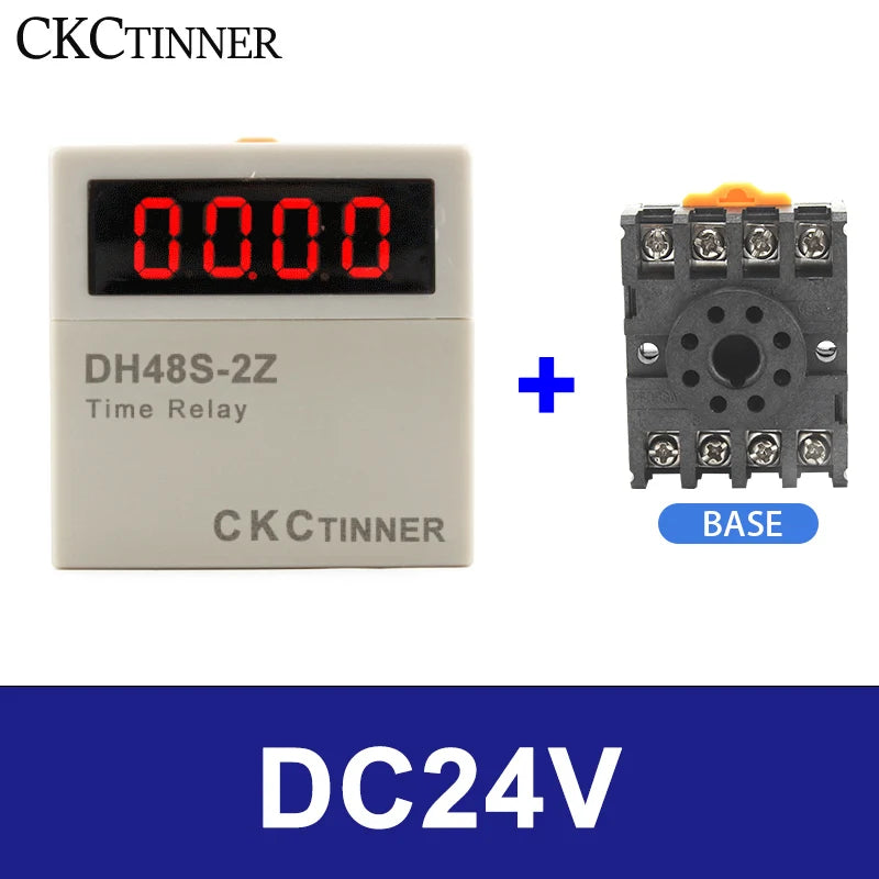 DH48S-2Z Digital Programmable Timer Relay Switch with Socket Base Timer Relay Switch Axl DC24V