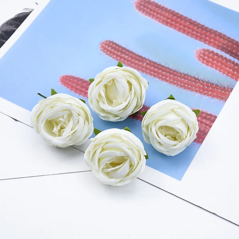Silk Tea Rose Heads 10/20 Pcs – Artificial Flowers for Wedding Artificial Silk Flowers Axl Color 6 10 Pieces