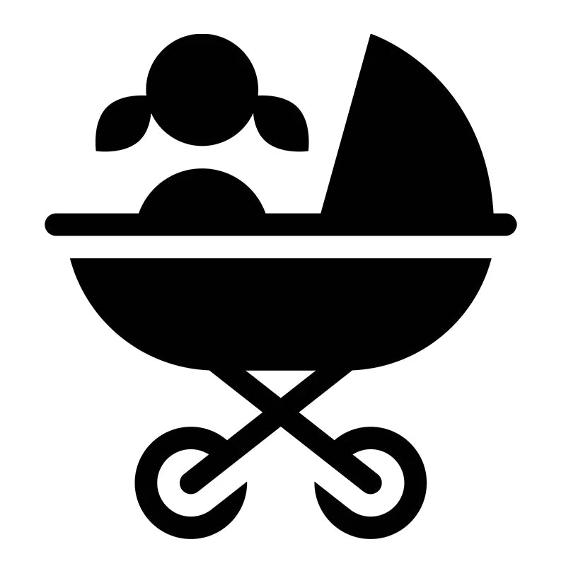 Baby Carriage Vinyl Decal – Car Window & Wall Sticker Vinyl Decal Sticker Axl