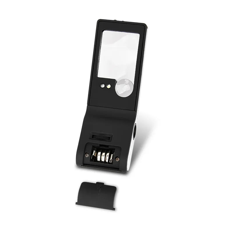 3X 10X 55X Magnifier Loupe with LED & UV Light | 3-Lens Magnifier Loupe Axl