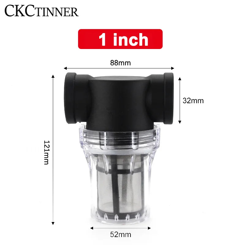 Garden Inline Water Filter 1/2" 3/4" 1" Mesh Pipe Strainer Garden Irrigation Filter Axl