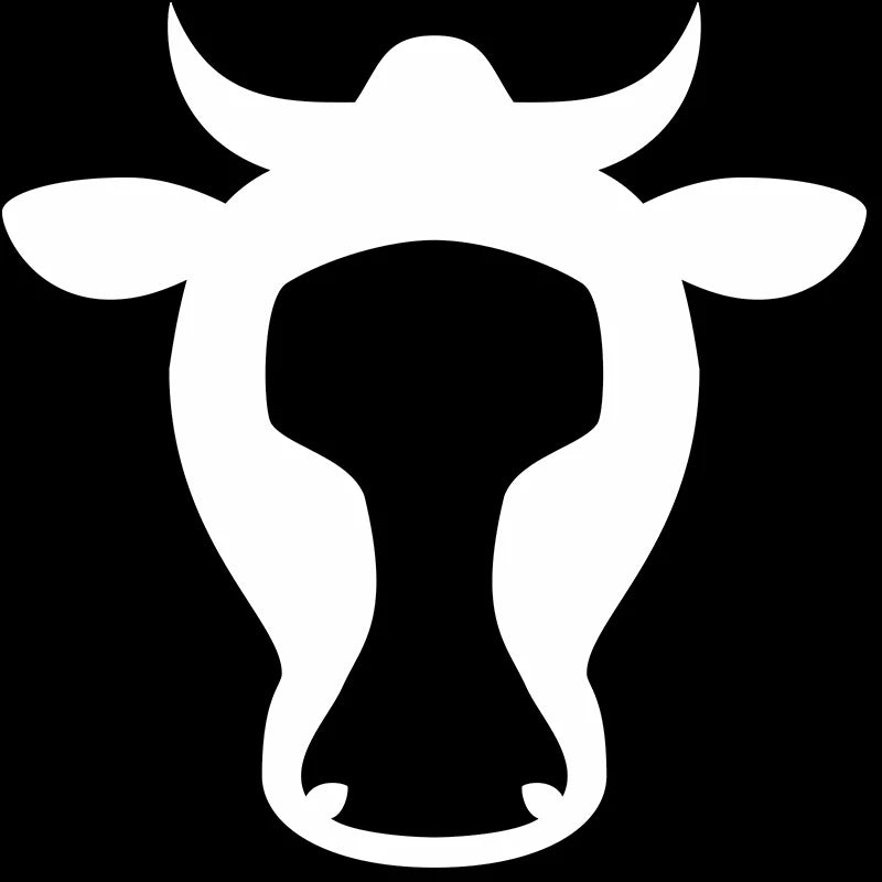 Animal Cattle PVC Car & Wall Decal Sticker – Black & White Vinyl Decal Sticker Axl