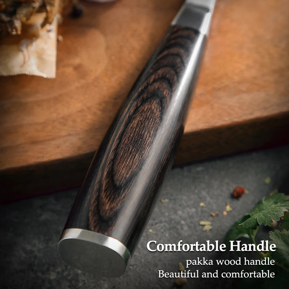 Xinzuo 6" Two-Tine Carving Fork – Stainless Steel & Wood Handle Carving Fork Axl