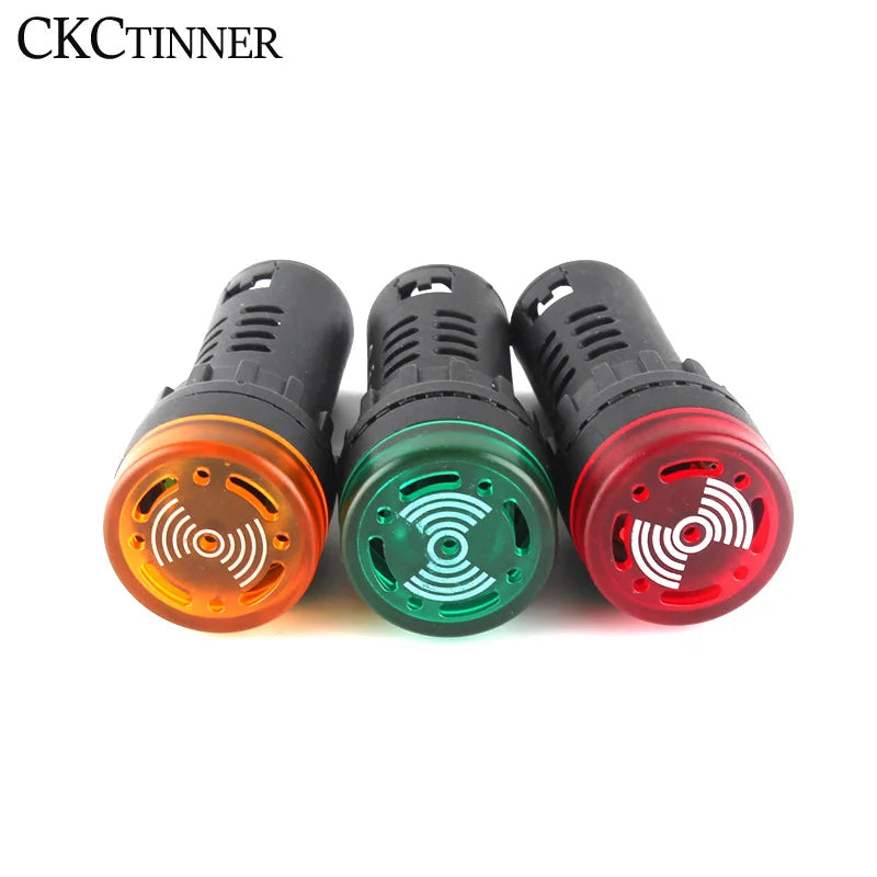 AD16-22SM 22mm LED Flash Signal Indicator Light & Buzzer Alarm LED Indicator Light Axl