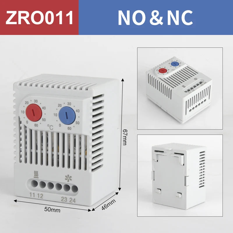 Cabinet Mini Thermostat KTO011 KTS011 | DIN Rail Temp Controller Mechanical Thermostat Axl ZRO011