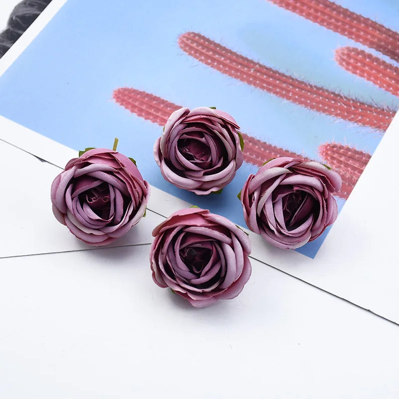 Silk Tea Rose Heads 10/20 Pcs – Artificial Flowers for Wedding Artificial Silk Flowers Axl Color 10 10 Pieces