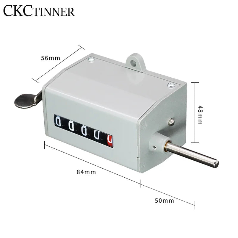 5-Digit Mechanical Totalizing Pull Counter – Resettable 0-99999 Mechanical Counter Axl
