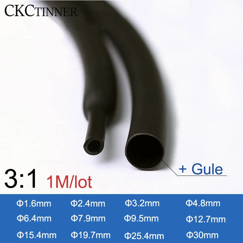3:1 Dual-Wall Adhesive Heat Shrink Tubing 1M | 1.6–30mm Heat Shrink Tubing Axl 30mm
