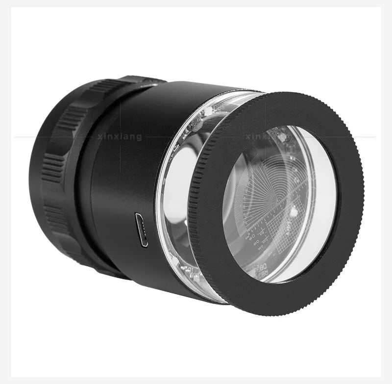 10X LED Loupe Magnifier USB Rechargeable with Measuring Scale LED Loupe Magnifier Axl