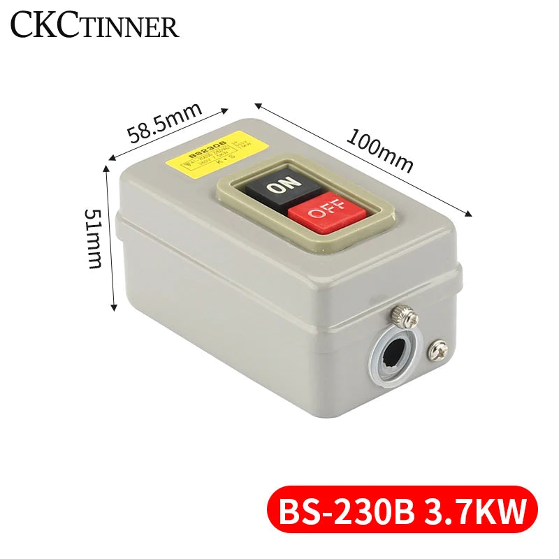 Three-Phase Motor Start Stop Push Button Switch 10A 380V BS216B Push Button Switch Axl BS230B