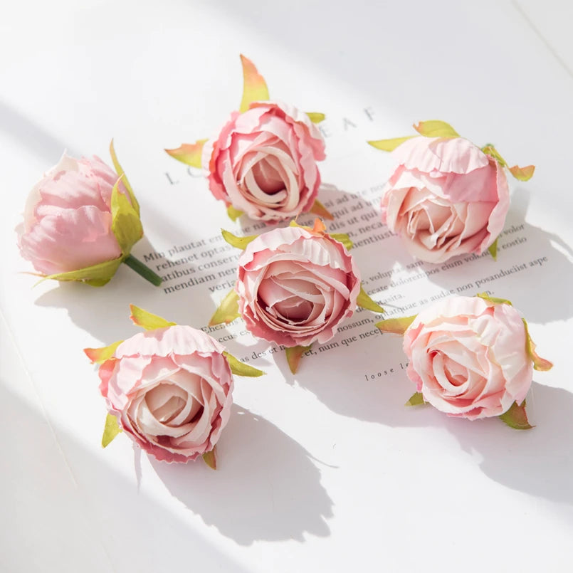 Silk Rose Artificial Flowers 5 or 20 Pcs – Wedding & Home Decor Artificial Silk Flowers Axl light pink 5pcs