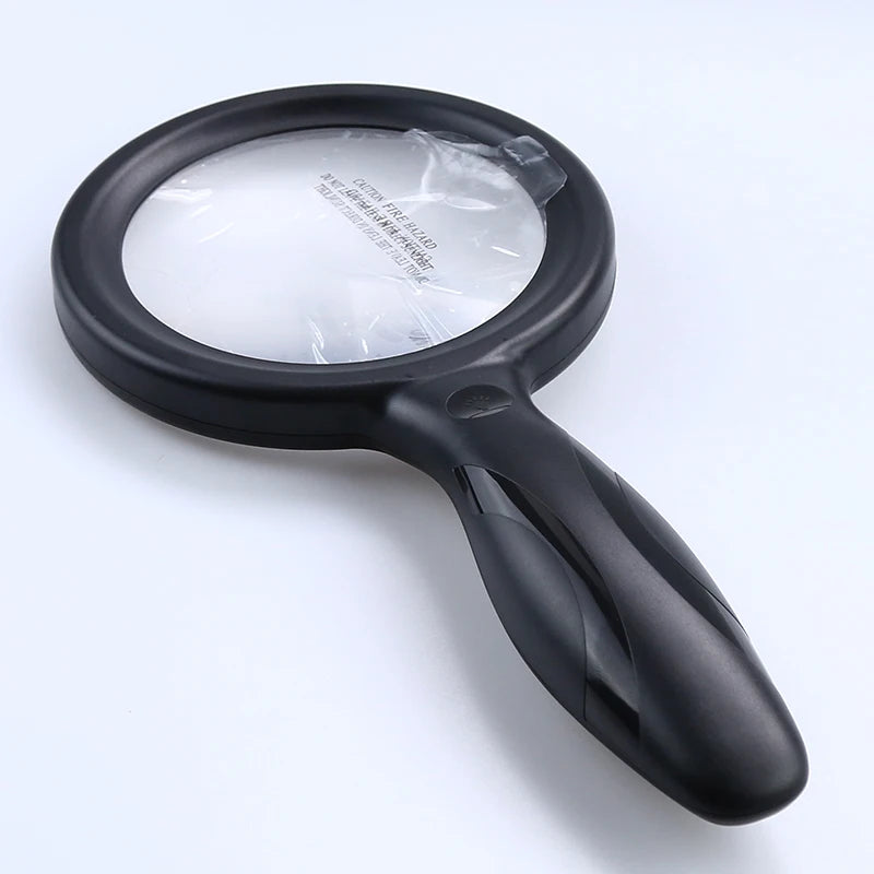 LED Handheld Magnifying Glass USB Rechargeable 2X 13X Ring Light LED Magnifying Glass Axl