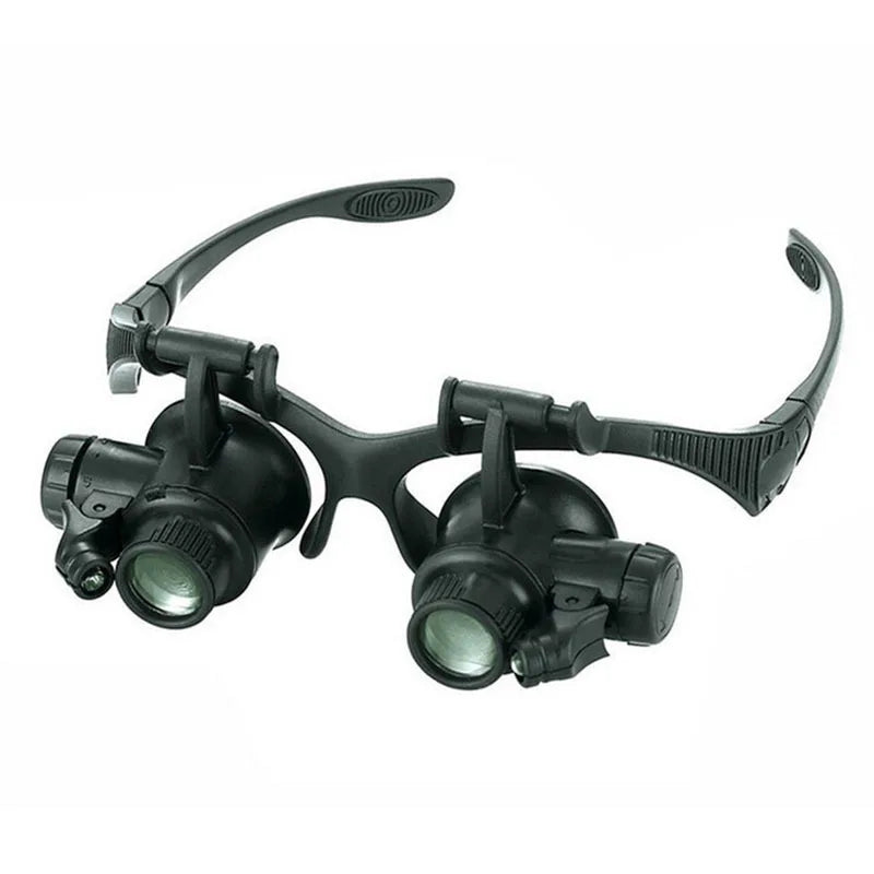 LED Headband Magnifier Glasses 10X–25X | Watch Repair Loupe Headband Magnifier Axl