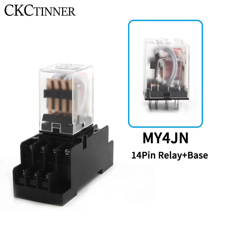HH54P MY4NJ Plug-In Relay + PYF14A Socket 14-Pin 4PDT 5A Plug-In Relay Axl