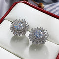 Huitan Flower Stud Earrings – AAA Cubic Zirconia Women's Gift Stud Earrings Axl E1430