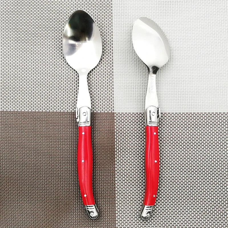 Laguiole Dinner Spoons Set of 6 – 8" Stainless Steel Tablespoons Dinner Spoon Set Axl