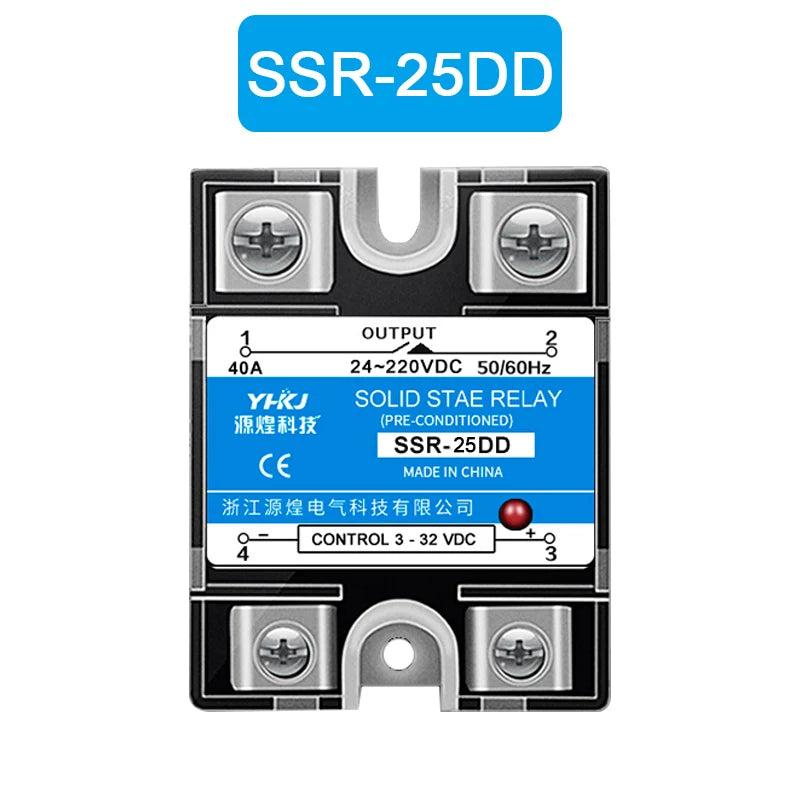 DC-DC Solid State Relay SSR 10DD 25DD 40DD with Heat Sink Solid State Relay Axl 25DD