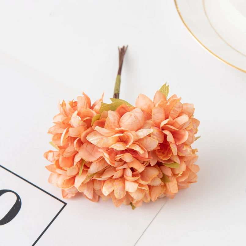 Silk Carnation Artificial Flowers UV Protection – 6 or 18 Pcs Artificial Silk Flowers Axl Orange 18pcs