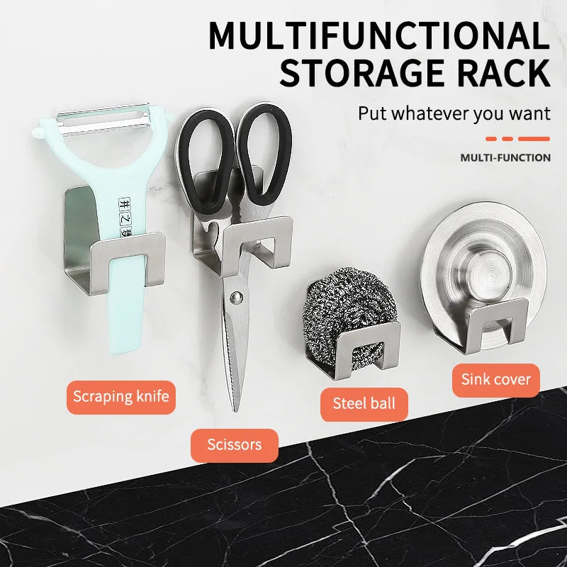KEMORELA Stainless Steel Sink Sponge Holder – Kitchen Organizer Sink Sponge Holder Axl