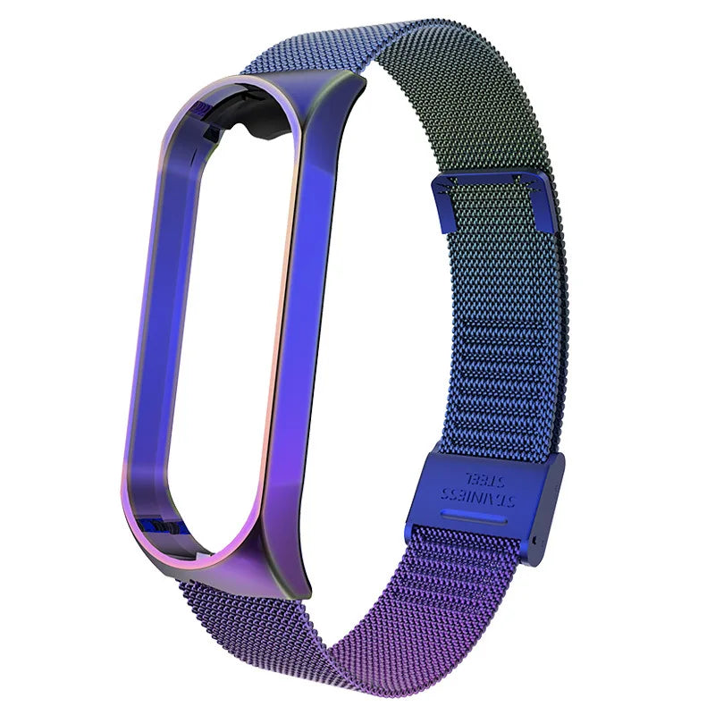 Metal Strap for Xiaomi Mi Band 3 4 5 6 7 – Stainless Steel Smartwatch Band Axl Colorful For Mi Band 7