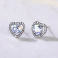 Huitan Cubic Zirconia Stud Earrings – Geometric Fashion Jewelry Stud Earrings Axl E784 WHITE
