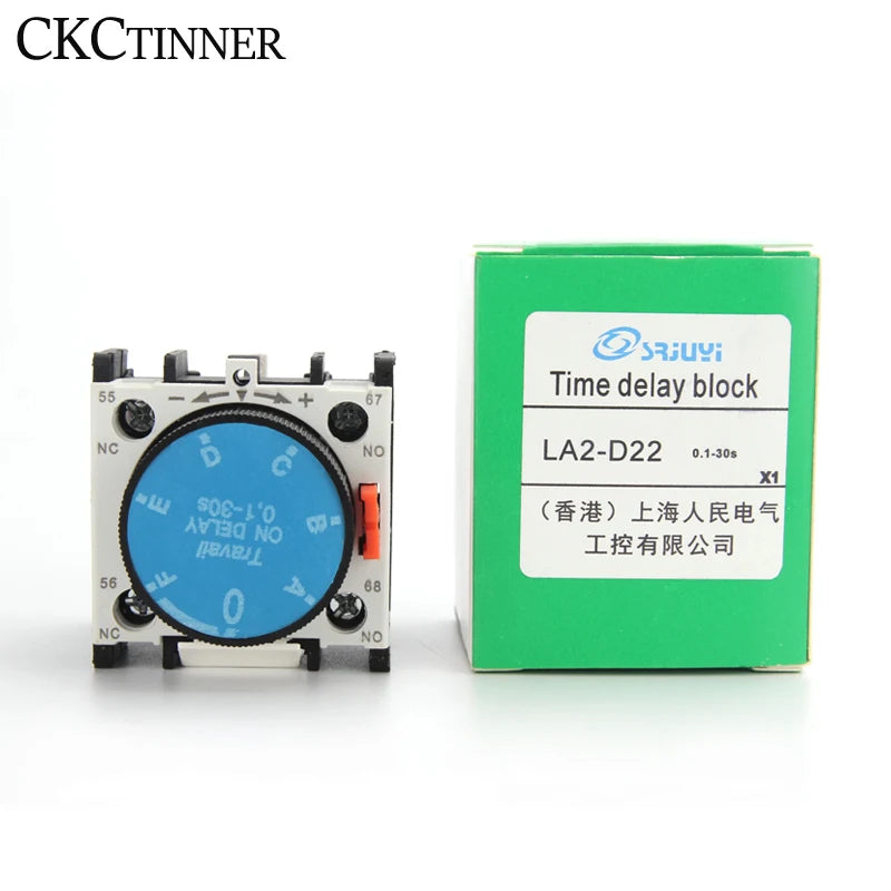 LA2-D22 Time Delay Auxiliary Contact Module NO+NC Silver Point Delay Contact Module Axl