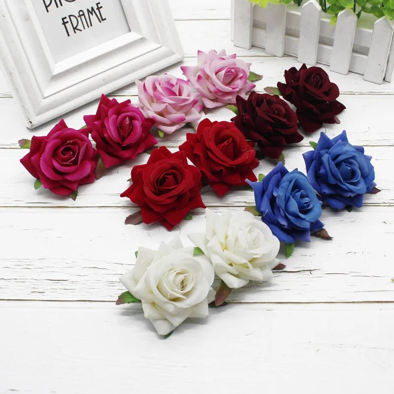 Artificial Silk Rose Flower Heads 5/10 Pcs – Wedding & DIY Decor Artificial Silk Roses Axl
