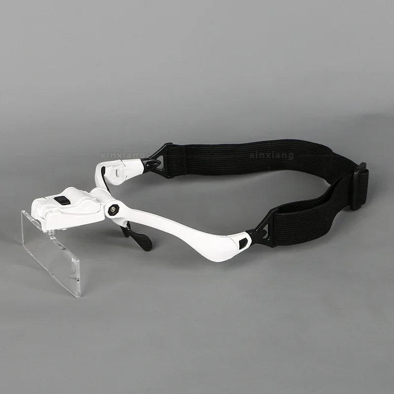 Headband LED Magnifier 1X–3.5X | 5 Lenses, Hands-Free Loupe Headband Magnifier Axl