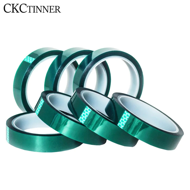 Green Polyimide High-Temp Masking Tape – PCB & Powder Coating High-Temp Masking Tape Axl 5mm 33M