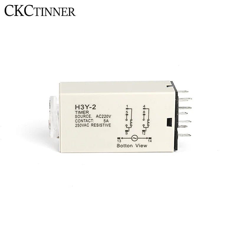 H3Y-2 AC220V Time Delay Relay Timer with 8-Pin Base Socket Time Delay Relay Axl