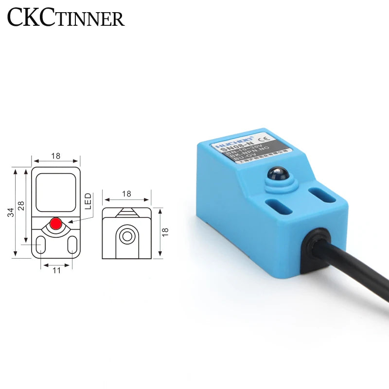 SN08-N Inductive Proximity Switch – NPN 3-Wire Metal Sensor Proximity Switch Sensor Axl