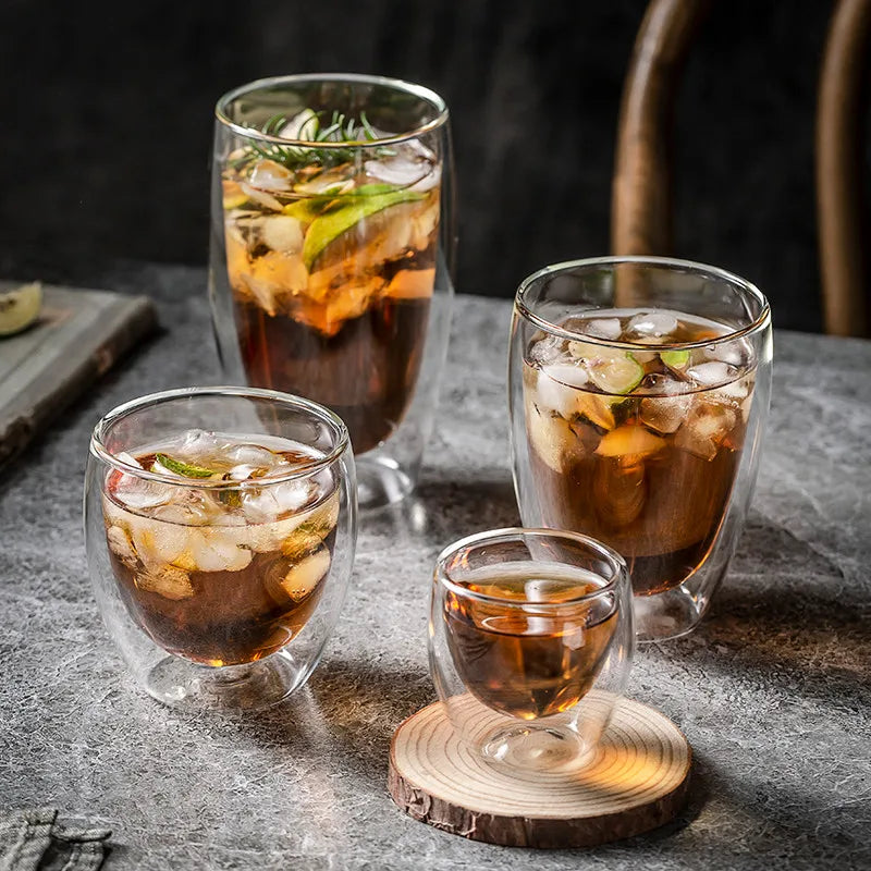 KEMORELA Double Wall Glass Cup – Coffee, Whiskey & More Double Wall Glass Cup Axl