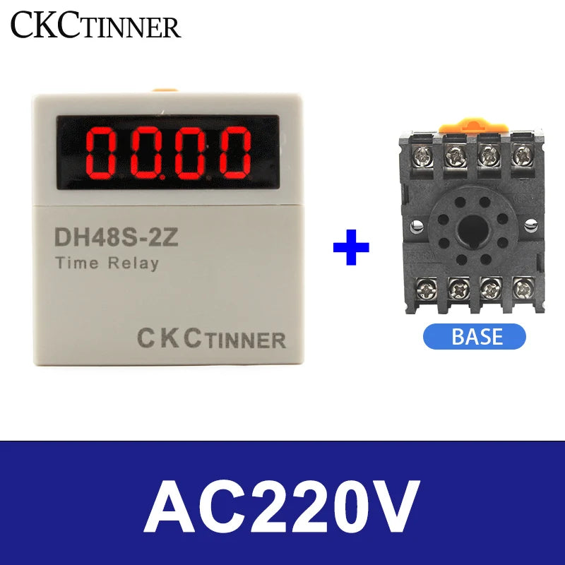 DH48S-2Z Digital Programmable Timer Relay Switch with Socket Base Timer Relay Switch Axl AC220V