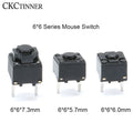 10pcs Square Micro Switch Buttons 6x6mm | Mouse Tactile Switch Micro Switch Axl 6x6x6.0mm