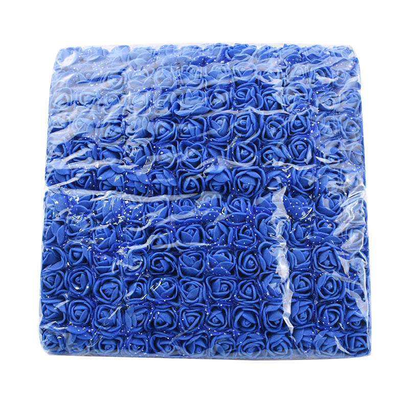 144 Pcs PE Artificial Roses – UV Protected DIY & Wedding Décor Artificial Flowers Axl Royal blue 1 bag
