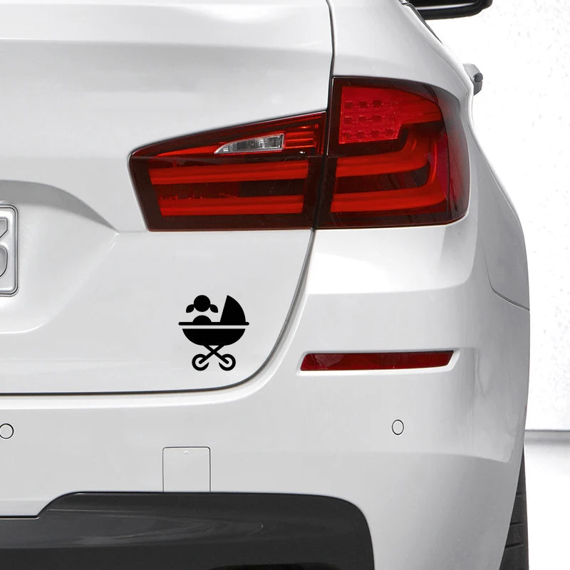 Baby Carriage Vinyl Decal – Car Window & Wall Sticker Vinyl Decal Sticker Axl