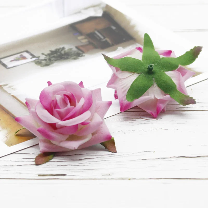 Artificial Silk Rose Flower Heads 5/10 Pcs – Wedding & DIY Decor Artificial Silk Roses Axl color 2 10 pcs