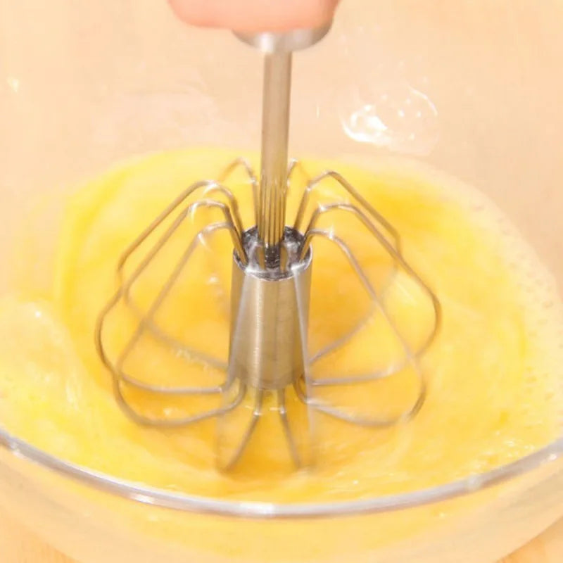 Semi-Automatic Stainless Steel Egg Beater & Hand Whisk Kitchen Hand Whisk Axl